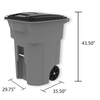 Toter 96 gal Trash Can, Greenstone ANA96